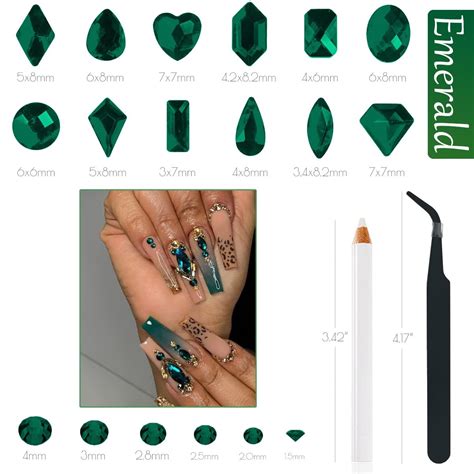 Kit De Diamantes De Imitaci N De Color Verde Esmeralda Formas