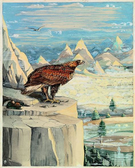 Great Eagle Tolkien Tolkien Illustration Hobbit Illustration