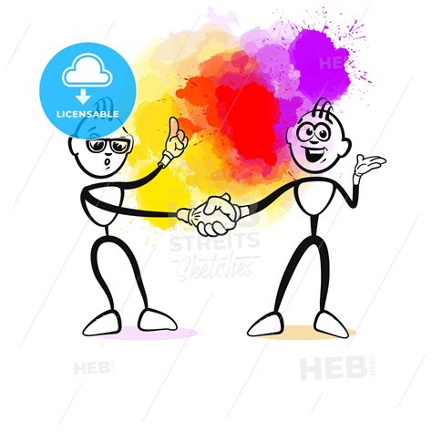 Business Handshake Stickman Hebstreits