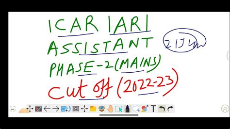 Icar Iari Assistant Mains Phase Cut Off Icar Iari Cut Off