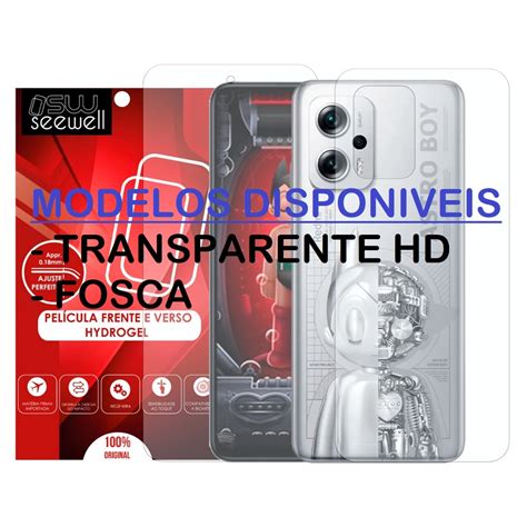 Pelicula Hydrogel Frente E Verso Redmi Note 11T Pro Plus Transparente