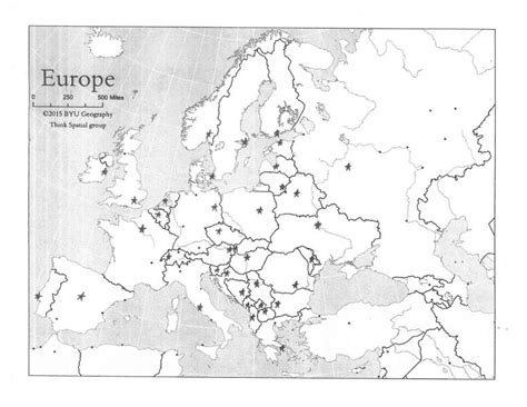 Blank Map Of Europe Countries And Capitals