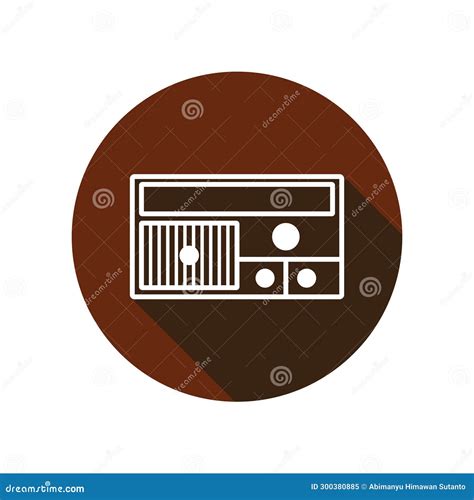 Old School Radio Icon Vector Stock Vector Illustration Of Retro Style 300380885