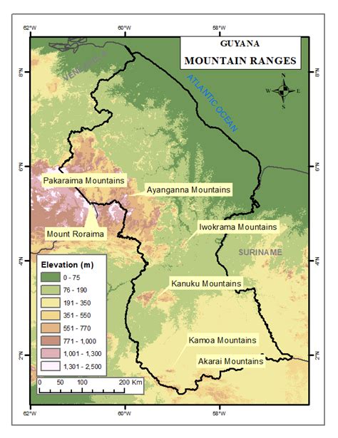 Mountain Ranges Guyana Lands And Surveys Commission`s Fact Page On Guyana