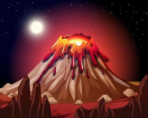 Volcano Vector Art Icons And Graphics For Free Download