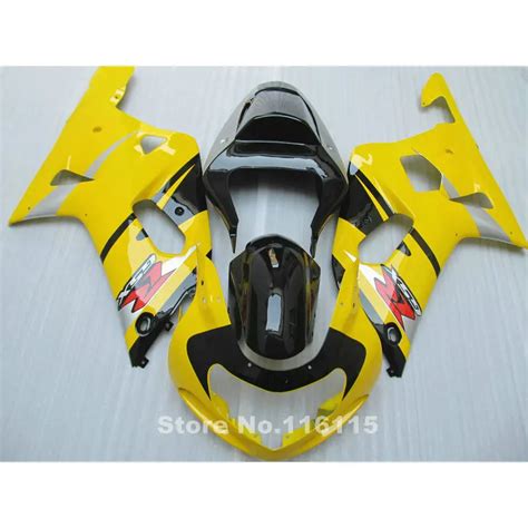 Fairing kit fit for SUZUKI GSXR 600 GSXR 750 2001 2002 2003 yellow black fairings gsxr600 ...