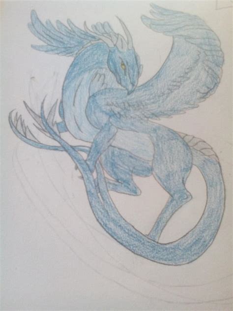 Sky Dragon Drawing by Katelyn Biles