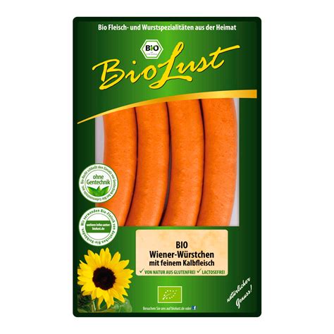 Biolust Bio Wiener Würstchen mit Kalbfleisch 200g bei REWE online