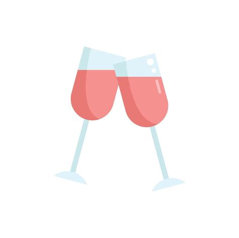 Wine Cheers Icon Flat Vector Drink Hand 17334969 Vector Art At Vecteezy