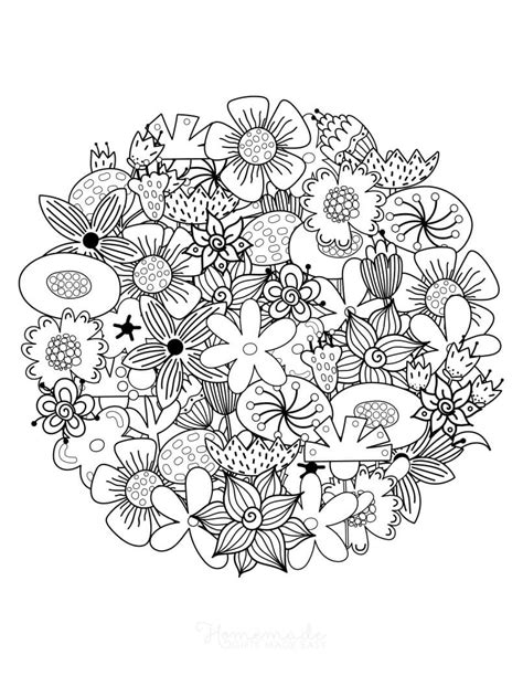 31 Printable Flower Coloring Pages For Adults Deeply Good