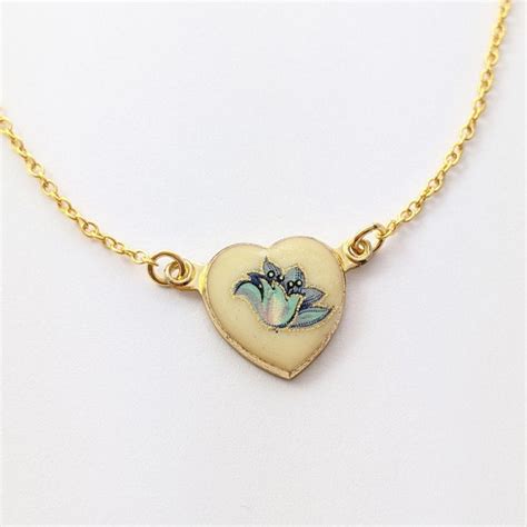 Japanese Heart Necklace Etsy