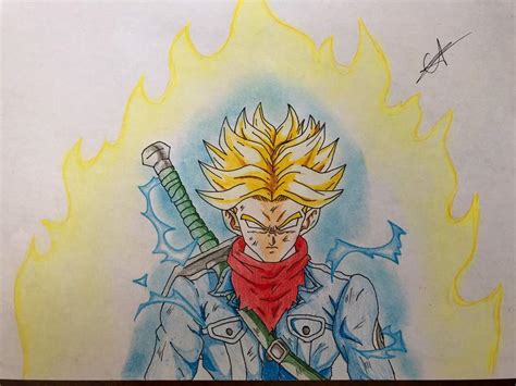 How To Draw Future Trunks Super Saiyan Rage Step By Step