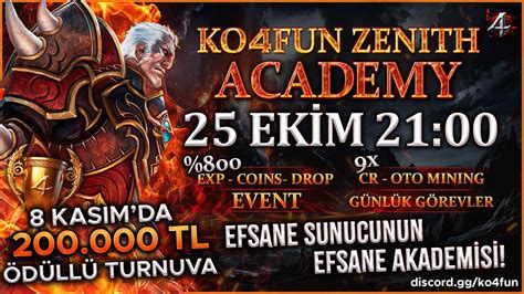 KO4FUN ZENITH PADRE IS BACK TURNUVA 200 000 TL Ödüllü Turnuva