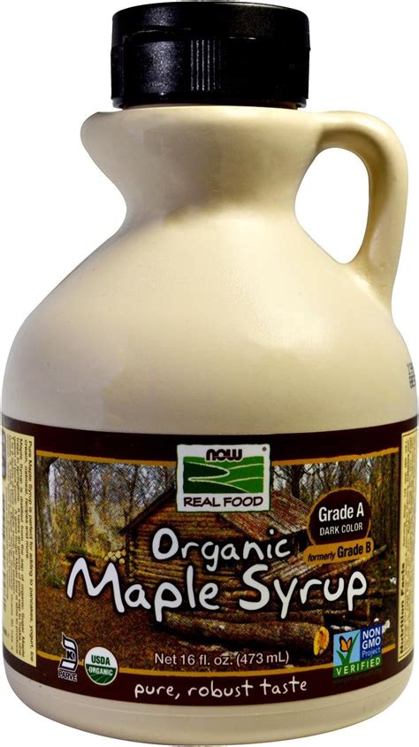 Amazon Now Foods Certified Organic Maple Syrup Grade A Dark