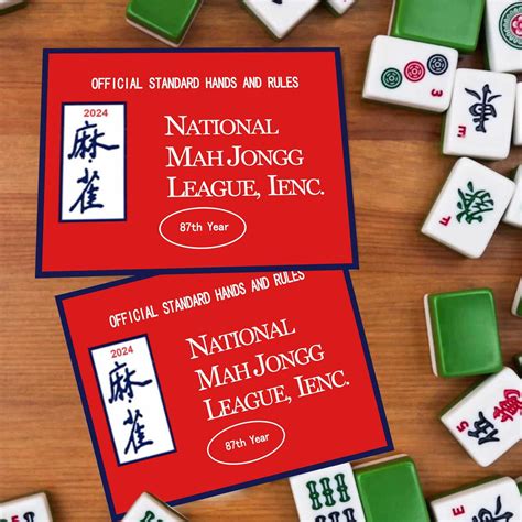 Tao Yuan Mah Jongg League 2024 Large Size Card National 2024 Mahjong