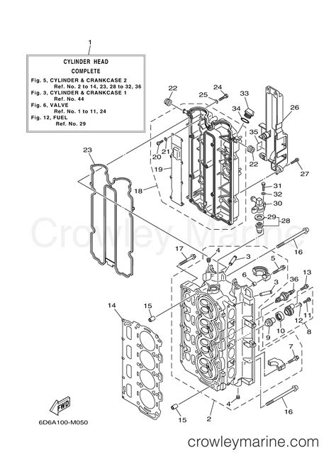 Cylinder Crankcase Outboard Hp F La Crowley Marine