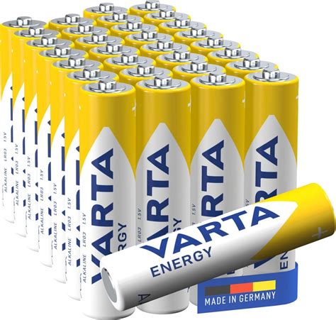 Varta Piles Aaa Lot De Energy Alcalines V Emballage Recycl