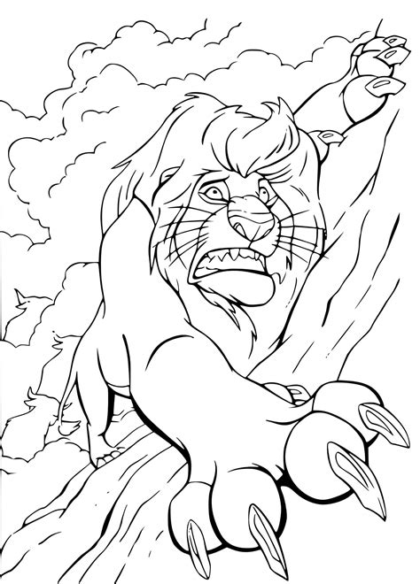 Mufasa Asustada Para Colorear Imprimir E Dibujar ColoringLib