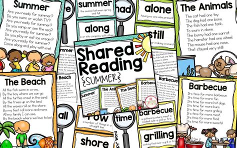 Summer Shared Reading Sight Word Poems Mrs Jones Creation Station