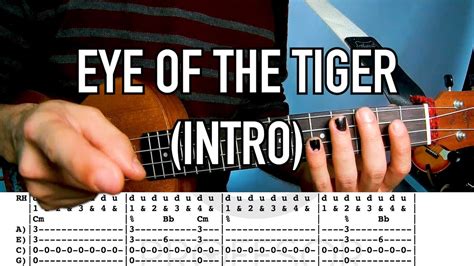 Eye Of The Tiger Intro Fingerstyle Tutorial With Tabs Youtube