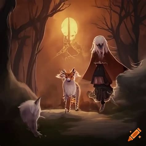 Two Anime Girls With Fox Ears And Tails In A Medieval Fantasy World On Craiyon