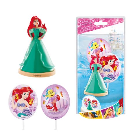 Kit Pvc Con Pinchos Princesa Ariel Para Decorar Tartas Dekora