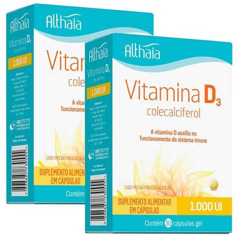 Kit 2 Vitamina D3 2 000 UI 60 Cápsulas Althaia Equaliv Vitaminas A