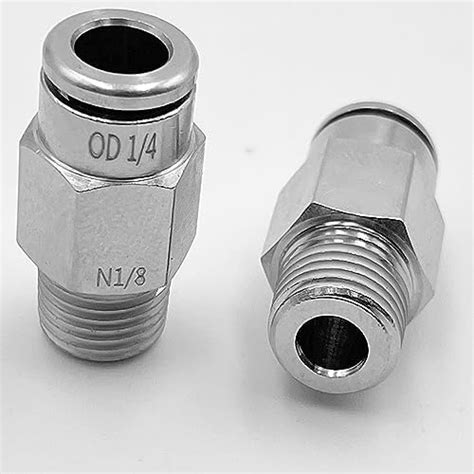 Amazon Utah Pneumatic Push To Connect Air Fittings1 4 Od 1 8 Npt