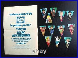 Rare S Rie Compl Te Autocollants Ola Avec Poster Tintin Le Lac Aux