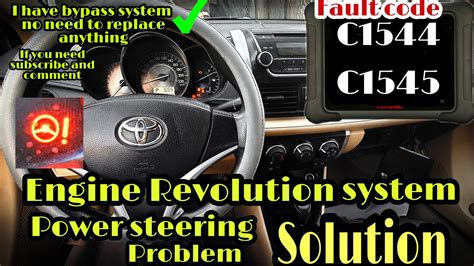 Toyota Yaris Power Steering Problem Easy Solution Fault Code C