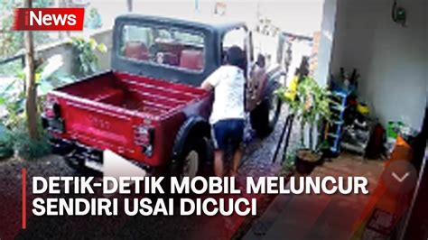 Viral Mobil Meluncur Sendiri Tanpa Kendali Usai Dicuci Diduga Pemilik