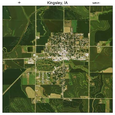 Aerial Photography Map of Kingsley, IA Iowa