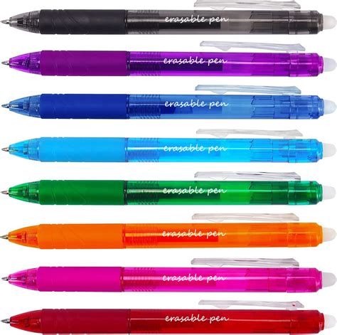 Retractable Erasable Gel Pens Clicker Fine Point 07mm05mm Assorted