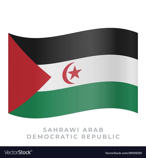 Sahrawi Arab Democratic Republic Waving Flag Vector Image