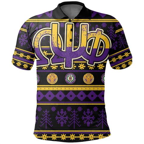 Fraternity Polo Omega Psi Phi Christmas Splatters Polo Shirt