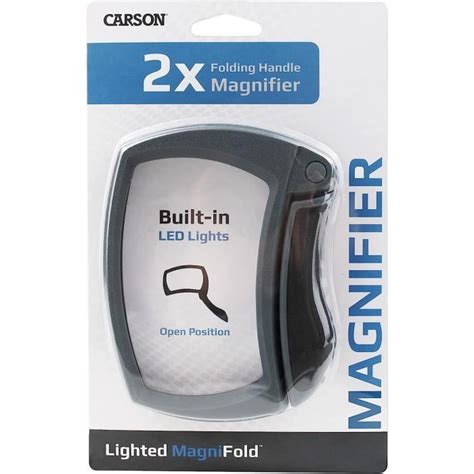 Carson Lighted MagniFold loupe à main grossissement de 2x avec