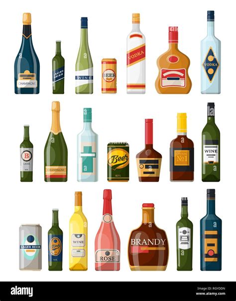 Bottles Armagnac Stock Vector Images Alamy