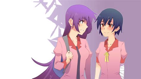 Bakemonogatari Kanbaru Suruga Monogatari Series Senjougahara Hitagi