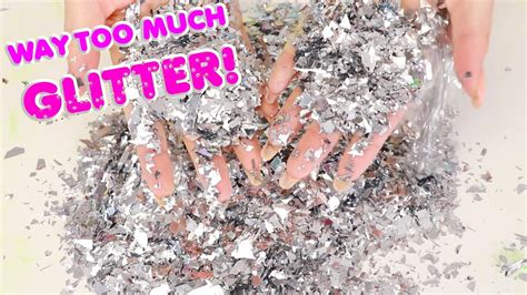 Adding Too Much Glitter In Clear Slime ~ We Made A New Slime Slimeatory 516 Youtube