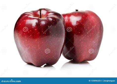 Red ripe apple stock image. Image of delicious, healthy - 135896325