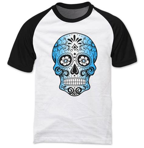 Sugar Skull T Shirt Day Of The Dead And Halloween Lovers Etsy