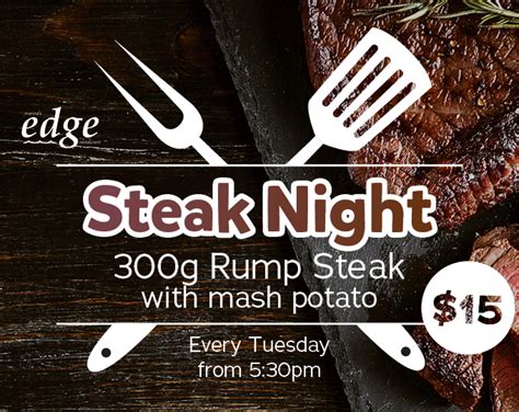 Steak Night 15 Marinas Edge