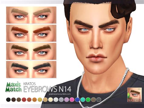 Pralinesims Maxis Match Eyebrow Pack N01