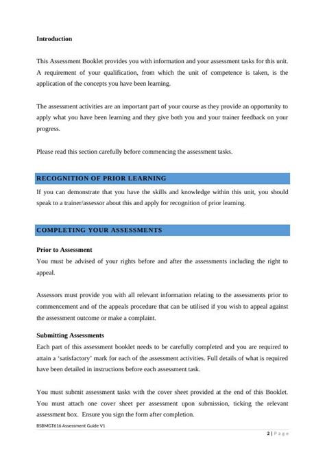 BSBMGT616 Assessment Guide Desklib