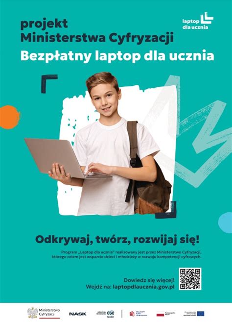 Bezpłatny laptop dla ucznia klasy IV Szkoła Podstawowa im Szlaku