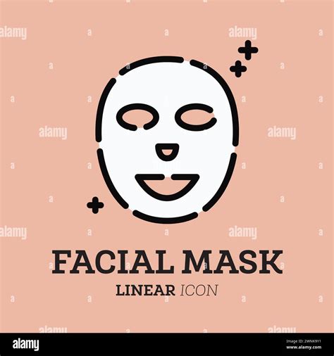 Facial Mask Sheet Icon Linear Symbol Beauty Skin Woman S Face