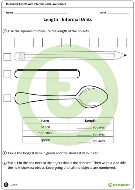 Teaching Resource A Worksheet To Use When Learning About Measuring