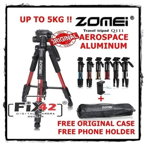 Tripod Kamera DSLR Mirrorless ZOMEI Q111 Professional Portable Travel