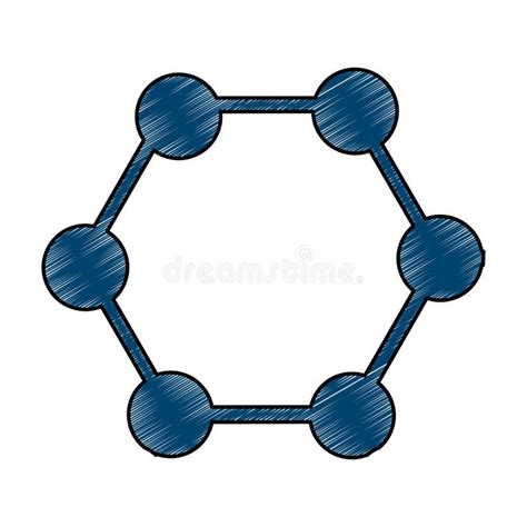 Icono Aislado De La Estructura Molecular Ilustraci N Del Vector