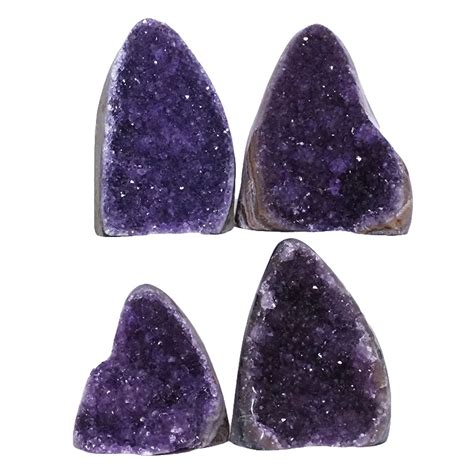 2 60kg Amethyst Polished Crystal Geode Specimen Set 4 Pieces DV9 For